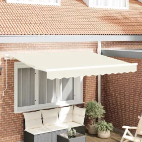 vidaXL Behúzható napellenző Krém 300 x 200 cm szövet