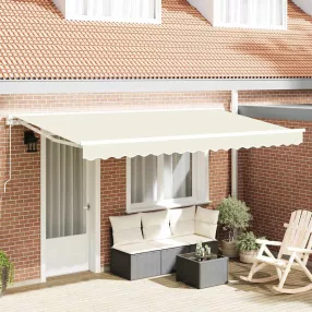   vidaXL Napernyő keret Krém 350 x 200 cm Poliészter PU bevonattal