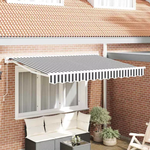 vidaXL Napernyő keret Antracit és Fehér 350 x 200 cm