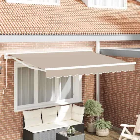   vidaXL Napernyő keret Bézs 350 x 200 cm Poliészter PU bevonattal