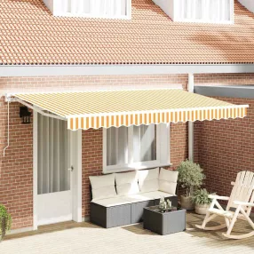 vidaXL Napernyő keret Sárga és Fehér 400 x 200 cm