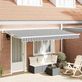 vidaXL Napernyő keret Antracit és Fehér 400 x 200 cm