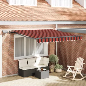   vidaXL Behúzható napellenző narancssárga és barna 300 x 250 cm szövet