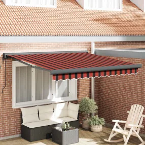   vidaXL Napernyő Narancs és Barna 300 x 250 x 165 cm Pamut és Alumínium