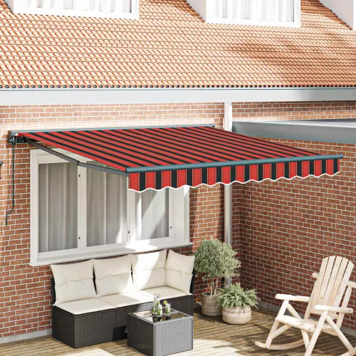 Behúzható napellenző Narancs és Barna 300x250 cm szövet