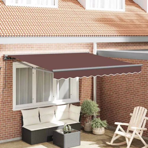 Behúzható napellenző Barna 300x250 cm szövet