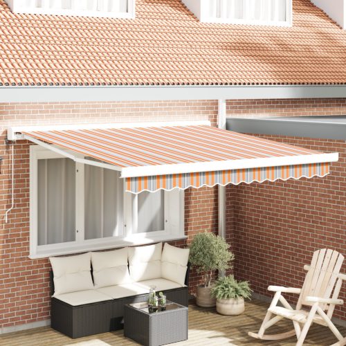 Automatikus Behúzható Napellenző Csíkos 300x250 cm