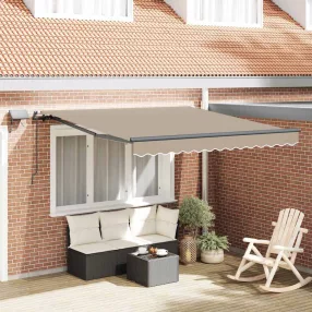   Behúzható napellenző LED -es lámpákkal Bézs 300 x 250 cm szövet
