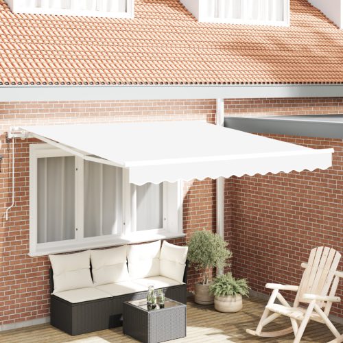 Automatikus behúzható napernyő fehér 300x250 cm