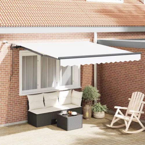 vidaXL Napernyő Anyag tartalmaz Fehér 300 x 250 cm Poliészter