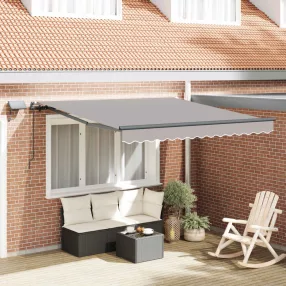  vidaXL Behúzható napellenző Világosszürke 300 x 250 cm szövet
