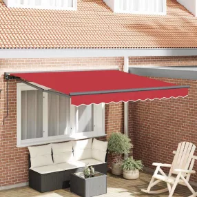 Behúzható napellenző Piros 300x250 cm szövet