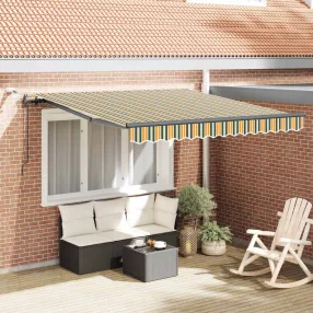  vidaXL Napernyő Anyag tartalmaz Zöld és sárga 300 x 250 cm Poliészter