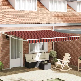   vidaXL Napernyő Piros és Fekete 350 x 250 x 165 cm Poliészter