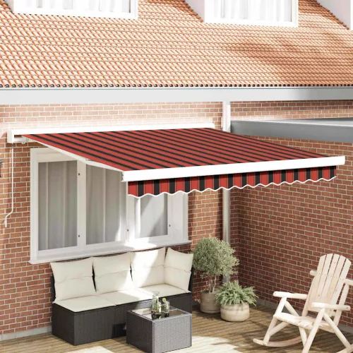 Behúzható napellenző Narancs és Barna 350 x 250 cm