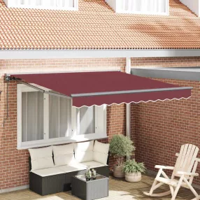 Behúzható napellenző Burgundi Vörös 350x250 cm szövet