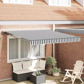   Behúzható napellenző Antracit és Fehér 350x250 cm szövet