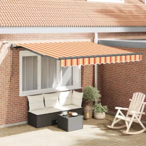   vidaXL Napernyő Anyag Sárga és narancs 350 x 250 cm Poliészter