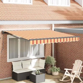   Behúzható napellenző Sárga és narancs 350x250 cm szövet