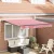 vidaXL Behúzható napellenző Piros és Fehér 350 x 250 cm