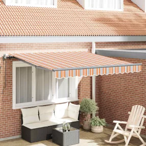   Behúzható napellenző Sokszínű 350 x 250 cm Szövet és Alumínium
