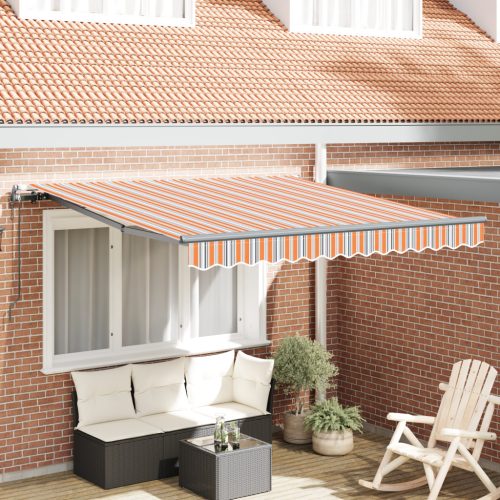 Automatikus Behúzható Napellenző Csíkos 350x250 cm