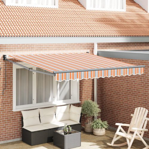 Manuálisan Behúzható Napellenző Többszínű Csík 350x250 cm