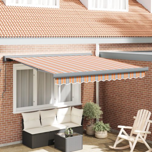 Manuális Behúzható Árnyékoló Többszínű Csík 350x250 cm