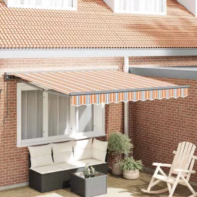 Behúzható napellenző Tarka csíkos 350x250 cm szövet