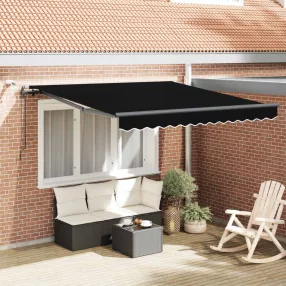   vidaXL Napernyő Anyag tartalmaz Fekete 350 x 250 cm Poliészter