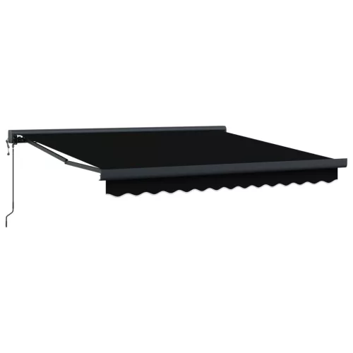 vidaXL Napernyő Fekete 350 x 250 x 165 cm Pamut és Alumínium
