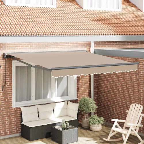 Behúzható napellenző Bézs 350x250 cm szövet