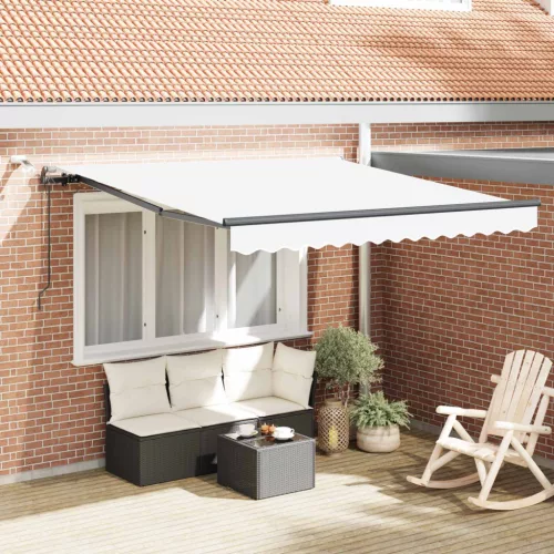vidaXL Napernyő Anyag tartalmaz Fehér 350 x 250 cm Poliészter