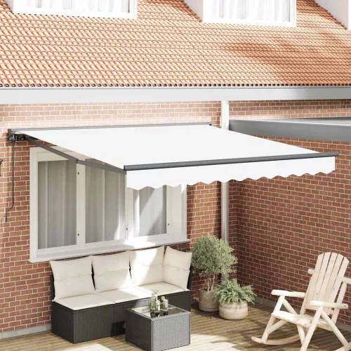 Behúzható napellenző Fehér 350x250 cm szövet