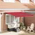 vidaXL Behúzható napellenző Piros 350 x 250 cm szövet