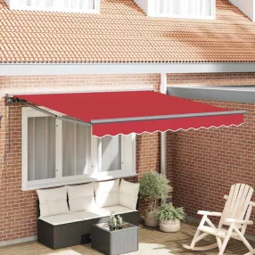 Behúzható napellenző Piros 350x250 cm szövet