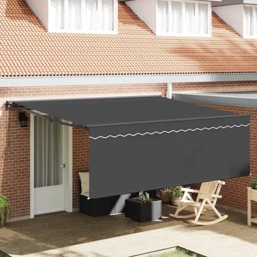 Behúzható napellenző Antracit 400 × 300 cm szövet