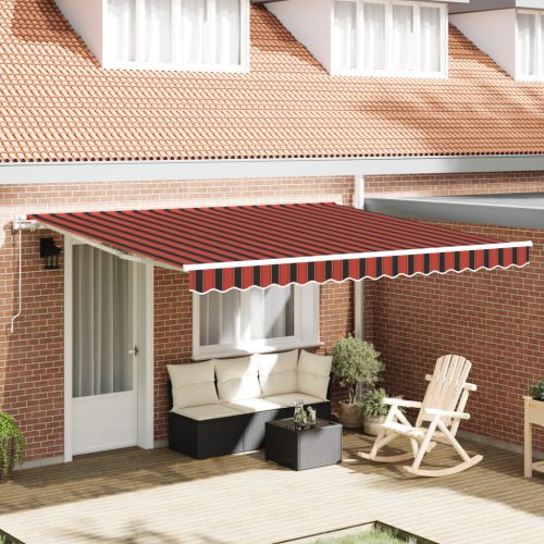 Automatikus behúzható napellenző narancs és barna 400x300 cm