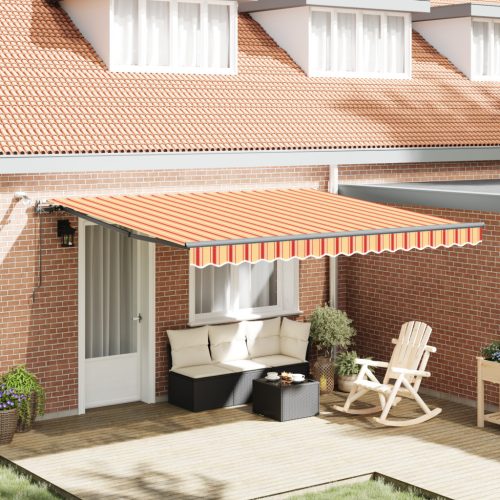 Automatikus Behúzható Árnyékoló LED Sárga és Narancs 400x300 cm