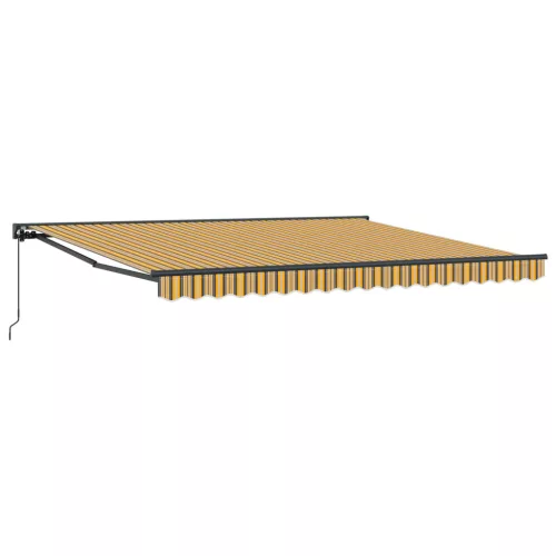 Behúzható napellenző Sárga és Szürke 400 × 300 cm