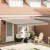 vidaXL Napernyő keret Bézs 400 × 300 cm Poliészter PU bevonattal
