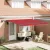 vidaXL Behúzható napellenző Piros 400 × 300 cm szövet