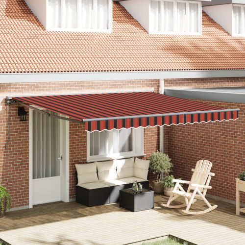 Automatikus Behúzható Napellenző LED Sárga és Narancs 400x350 cm