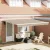 vidaXL Napernyő Bézs 400 × 350 cm Poliészter és fém