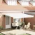vidaXL Behúzható napellenző Fehér 400 × 350 cm Poliészter és fém
