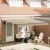 vidaXL Behúzható napellenző Zöld és Fehér 400 × 350 cm