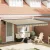 vidaXL Behúzható napellenző Zöld és fehér 400 ×350 cm szövet