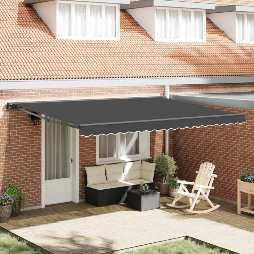 vidaXL Napernyő keret Antracit 450 × 300 cm Poliészter PU bevonattal
