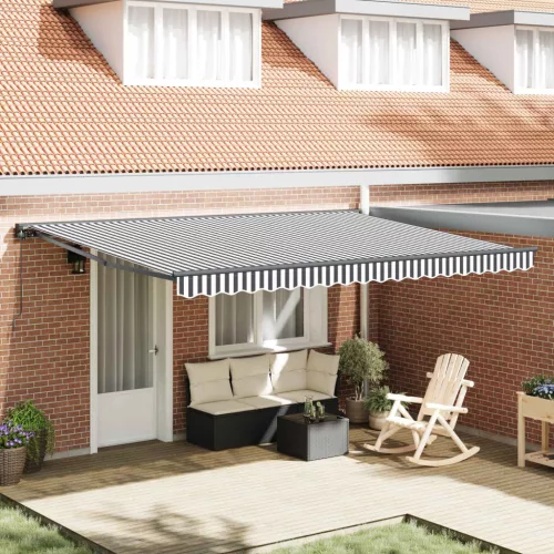 vidaXL Napernyő keret Antracit és Fehér 450 × 300 cm