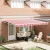 vidaXL Napernyő Piros és Fehér 450 x 300 x 165 cm Poliészter és fém